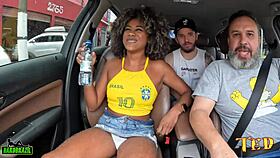 Thais Gomes sucking tits on the street?