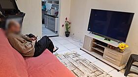 Wife Surprised with Cum on Ass After Cuckold Handjob