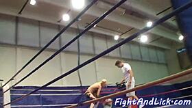 Is This Hairy Wrestling Babe Ready For Intense Pussy Licking?