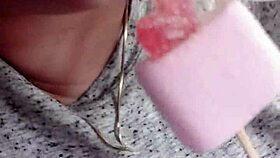 Blonde Bombshell Teases Her Big Tits While Masturbating