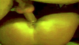 Brunette prostitute takes on two cowboys in doggystyle fuck until orgasm