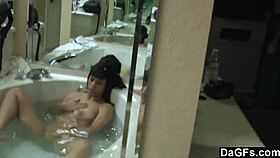 My Latina Girlfriend Loves Playing With Her Pussy In The Tub 😉