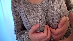 Large breasted girls jiggling breasts while being Shafted on cam