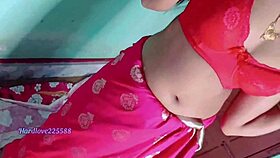 sexy indian bhabhi in saree, wanna lick that shaved pussy?