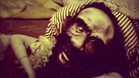 in vintage times, a bizarre threesome unfolds with masked hairy participants