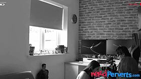 pov video of a cute british babe chatting with a nerd