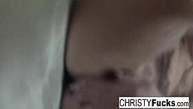 Only ten minutes of the sensual solo play by Christy Mack in a makeup room