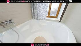 i love watching angie elif deepthroat in the bathroom then get fucked hard in vr