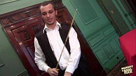 Cosplay enthusiasts participate in spanking and fucking scenarios.