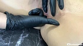 brunette babes in latex and stockings explore mutual fingering