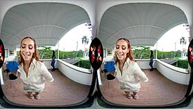 Feeling the intense passion in VR threesome with hot Latinas