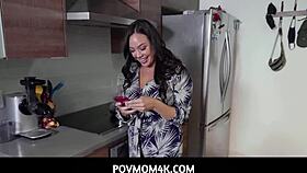 Oh Wow! Pawg Brunette Stepmom Fucks Stepson POV While Husband Is Away!