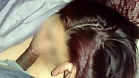 Watching movies with my neighbor while sucking his dick