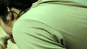 asian girlfriend rides wildly in bedroom