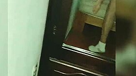 Hey, caught my cousin dressing after a shower, things got wild at my uncle's house!