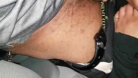 The amateur performer practices her oral skills in a homemade video