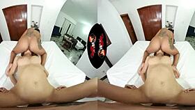 Feeling the intense passion in VR threesome with hot Latinas