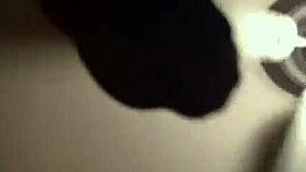 Wife bent over in bedroom for doggystyle with big ass on phone.