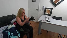 andressa sanchez prepares for hardbrazil recording backstage