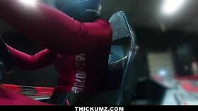 Thickum Brooklyn Gray Gags On Cock After Go Kart Race