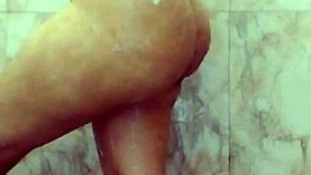 Hot Indian girl fingers her ass in bathroom homemade sex