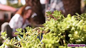 alexis tae and lumi ray celebrate gardening with passionate lesbian licking and fingering in bed