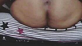 Does she masturbate with cum on her milf pussy?