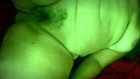 she's fucking her fat wet pussy with a big dildo