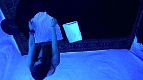 Gigi Breeze's Blacklight Massage Session