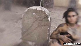 More info sexy big boobed Genevieve Sinn’s sensual ass gets a rude welcome on a headstone