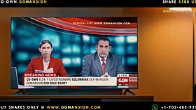 brunette latina shows off her big ass in lingerie at ggmansion