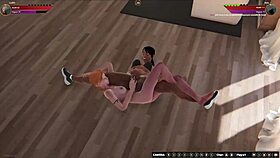 i'm judith fighting dela naked, our pussies rubbing in this 3d match