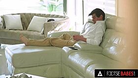 Does Shalina Devine love cum on her feet?