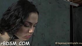 lusty brunette cutie flirts with stud