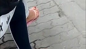 yo, got this candid feet vid in flip-flops, so hot! 🦶