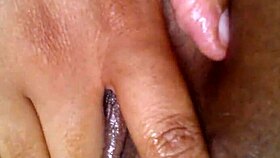 Ebony Beauty Intensely Fingers Her Wet Pussy Until Explosive Squirt