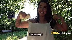 Busty European Teen Chooses Quick Fuck For Cash