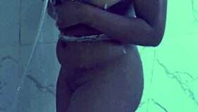 My step uncle peeps while I bathe, touching his big cock unaware