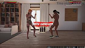 i'm judith fighting dela naked, our pussies rubbing in this 3d match