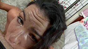 Eden Sinn Takes Control In Pov, Sloppily Sucking And Deepthroating Cock Before A Facial Cumshot.