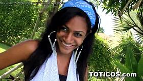 This ebony teen from the Caribbean loves amateur fun with dominicans
