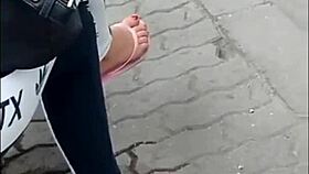 yo, got this candid feet vid in flip-flops, so hot! 🦶