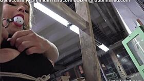 Blonde Babe Tied Up, Gagged Hard, and Spanked Without Mercy