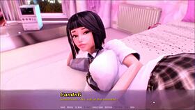 step sister pulls down pants to show giant cock to step mom in living room