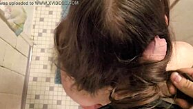 brushing through dry hair with cumshot