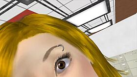 samanta and caytlin are squirting all over each other with toys