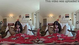 Rio Blaze experiences a 3D VR interracial encounter as a wife.