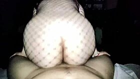 Latina girl rides cock in red stockings