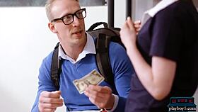 Wow! Redhead Teen 18+ Bounces Big Ass on New Student's Cock