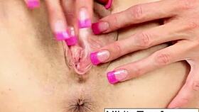 nikita von james plays with her wet pussy using a toy